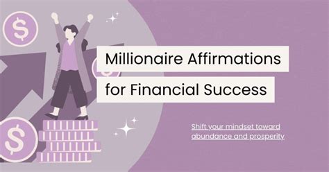 120 Millionaire Affirmations For Financial Success Self Affirmations