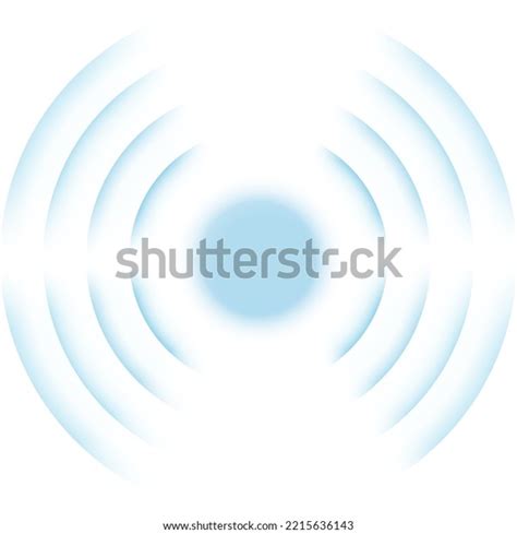 Radio Signal Spot Blue Concentric Sound Stock Vector Royalty Free