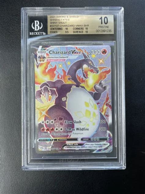 Pok Mon Shining Fates Charizard Vmax Shiny Vault Sv Sv Bgs