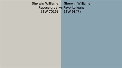 Sherwin Williams Repose Gray Vs Favorite Jeans Side By Side Comparison