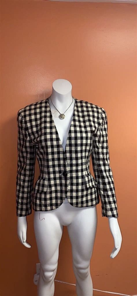 Vintage Christian Dior Womens Tweed Blazer Gem