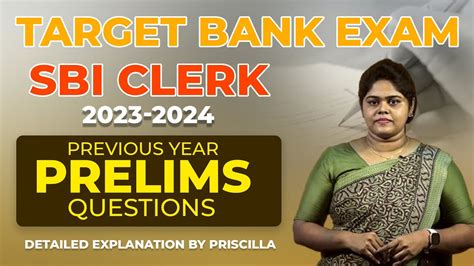 Target Bank Exam Sbi Clerk Sbi Clerk Previous Year Prelims