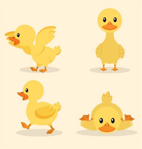 Yellow Duck Set 1127243 Vector Art At Vecteezy