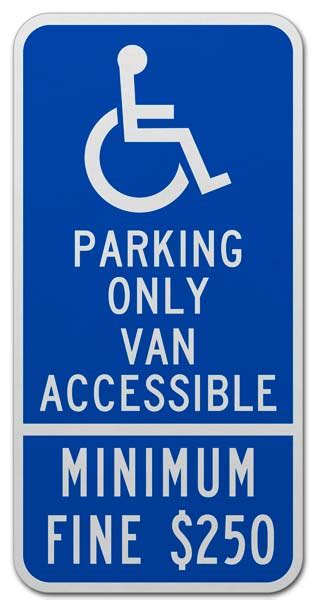 California Handicap Parking Van Accessible Sign Order Now