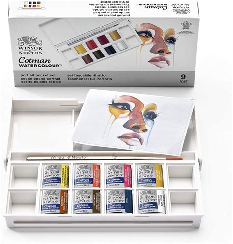 Compra Winsor Newton Set De Pastillas Acuarelas Retrato 8 Colores