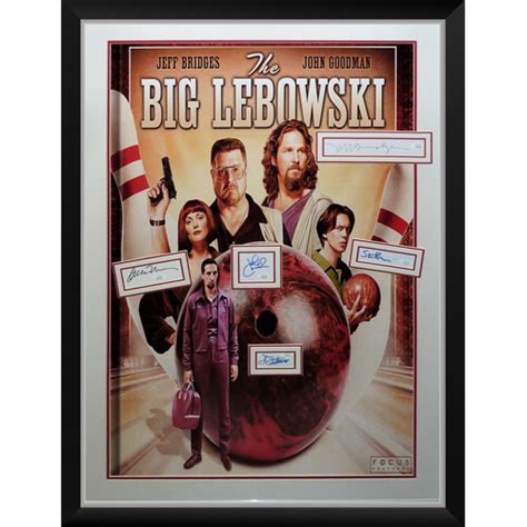 Big Lebowski Full-Size Movie Poster Deluxe Framed with Cast Autographs ...