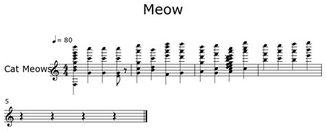 Meow Sheet Music For Cat Meows