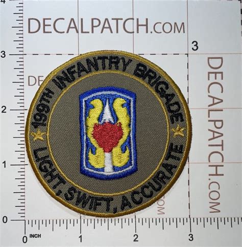 US Army 199th Infantry Brigade "Light, Swift, Accurate" Patch 3 ...