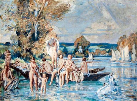 Naturism In Art On Twitter Wilfrid Gabriel De Glehn A Swim In The