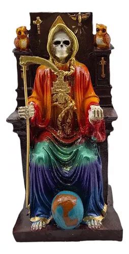 Figura Decorativa Santa Muerte Potencias Curada Cm Cuotas Sin