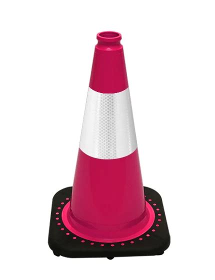 Pink Inch Jbc Traffic Cone With Inch Reflective Collar Crp Rc