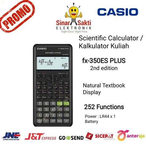 Jual Casio Kalkulator Kuliah Scientific Calculator Fx 350es Plus 350 ES