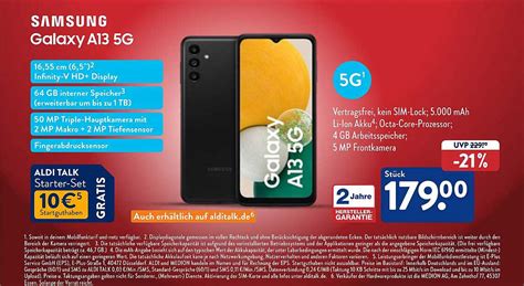 Samsung Galaxy A13 5g Angebot Bei Aldi Nord 1prospektede