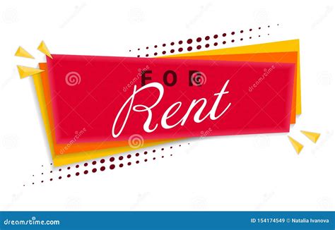 For Rent Banner Template Design Vector Illustration Stock Illustration