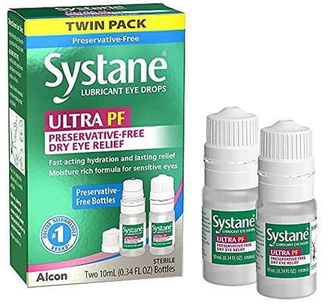 Systane Ultra Multi-Dose Preservative-Free Eye Drops Twin Pack (2x10ml ...