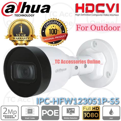 DAHUA IPC HFW1230S1 S5 Network POE 2MP 1080P Fixed H 265 IR Full HD