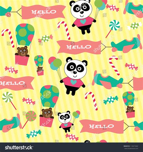 Baby Seamless Pattern Vector Illustration Stock Vector Royalty Free