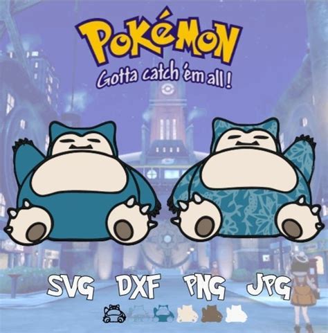 BUY2GET1 Pokémon Snorlax svg dxf eps png Digital Cut Etsy