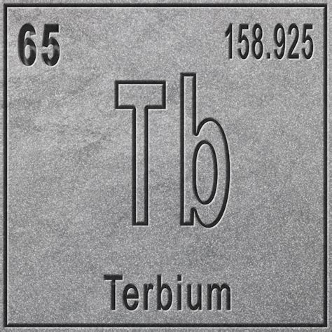 Premium Photo Terbium Chemical Element Sign With Atomic Number And