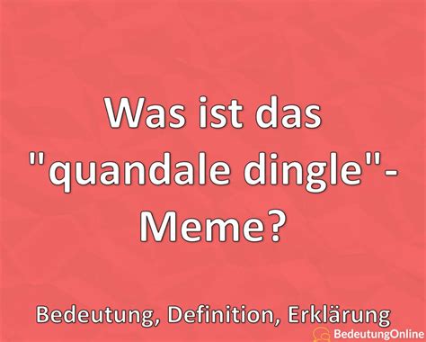 Was ist das "quandale dingle"-Meme? Bedeutung, Definition, Erklärung ...