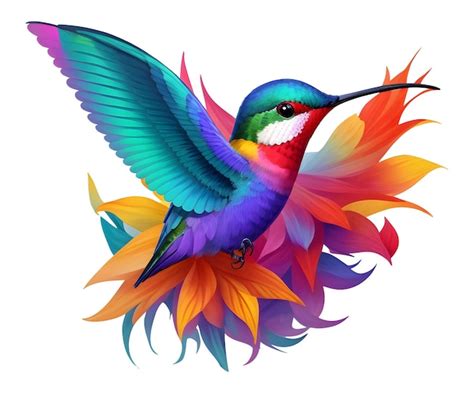 Le Logo De L oiseau Colibri écorché Vector Coloré Illustration De Style