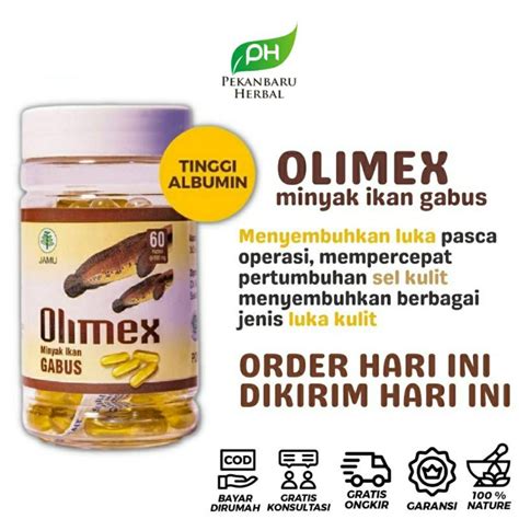 Jual Kapsul Ekstrak Ikan Gabus Kutuk Olimex Kapsul Pasca Operasi Asli