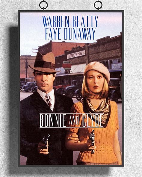 L Bonnie And Clyde Movie Classic Silk Fabric Poster Art Decor Indoor