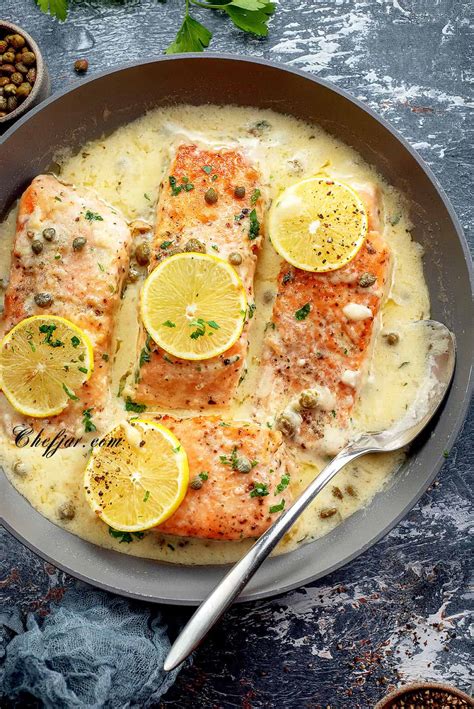 Creamy Salmon Piccata - Chefjar