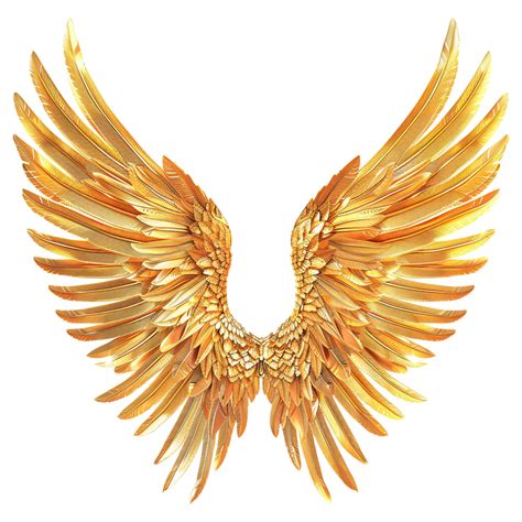 Golden wings isolated on transparent background 47424269 PNG