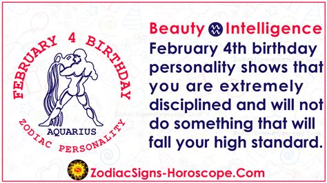 February 4 Zodiac (Aquarius) Horoscope Birthday Personality and Lucky ...