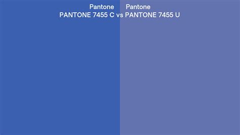 Pantone 7455 C Vs PANTONE 7455 U Side By Side Comparison