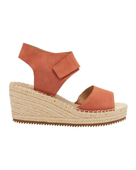 Eileen Fisher Weslia Nubuck Wedge Espadrille Sandals Espadrilles