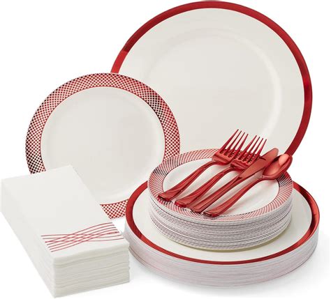 Amazon By Madee Heavyweight Elegant Disposable Dinnerware Set