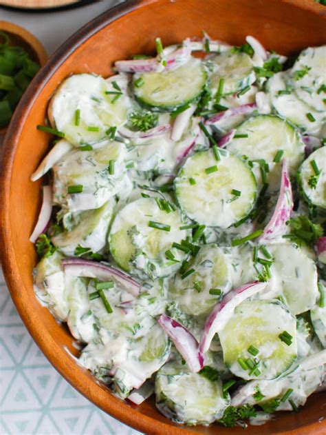 Creamy Cucumber Salad Recipe A Cedar Spoon