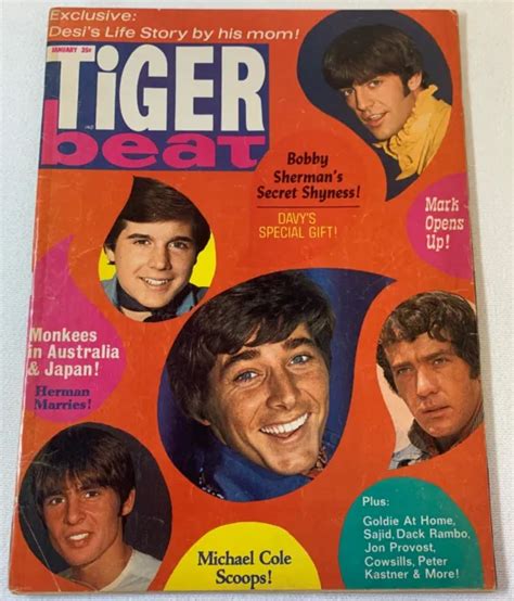 January 1969 Tiger Beat~peyton Placesteppenwolfland Of The Giantsmonkeesmore £1604