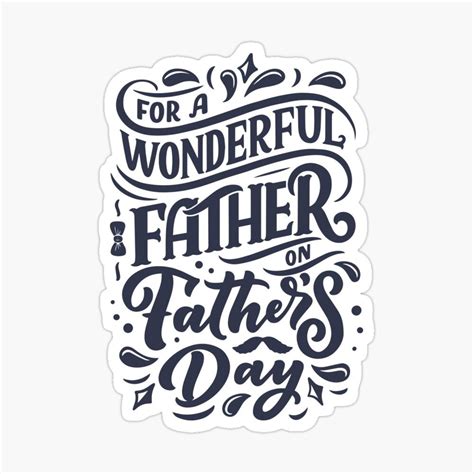 For A Wonderful Father On Fathers Day Sticker For Sale By Istickersco