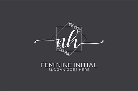 Premium Vector Initial Nh Beauty Monogram And Elegant Logo Design