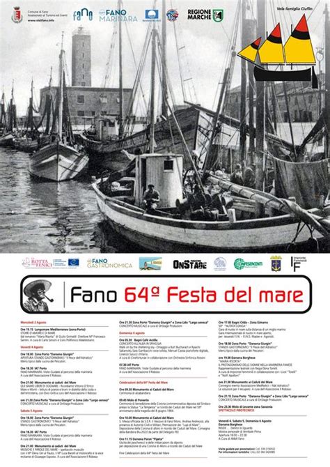 Fano La Festa Del Mare Entra Nel Vivo Programma Parcheggi E