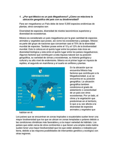 México Megadiverso ¿por Qué México Es Un País Megadiverso ¿cómo Se