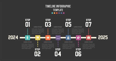 Infografik Vorlage F R Unternehmen Schritte Modernes Timeline