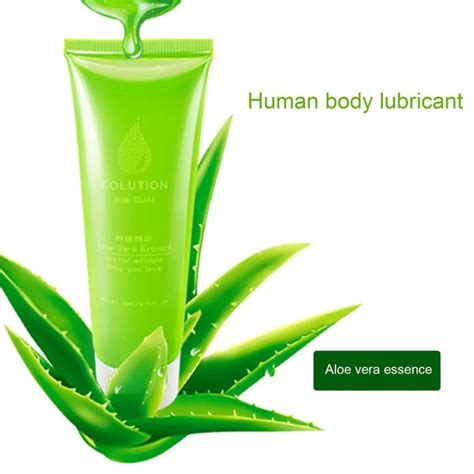 1pcs Green Aloe Vera Water Soluble Body Lubricants Silk Touch Long Last Lube Vaginal Anal