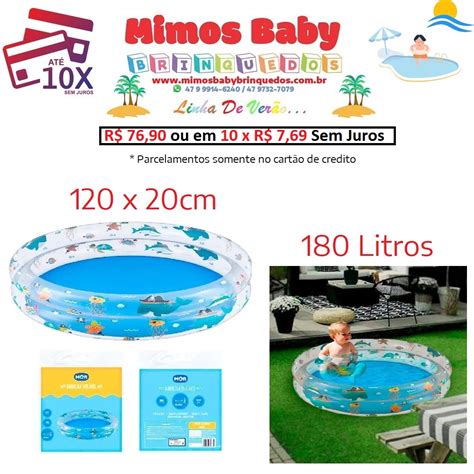 Piscina Inflável 180 Litros Mor Maior Loja de Brinquedos da Região