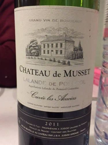 Foucard Fils Ch Teau De Musset Cuv E Des Acacias Lalande De Pomerol