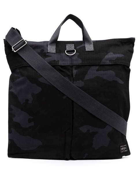 Porter Yoshida Duffle Bag Tote Bag Camouflage Pattern Blue Bags