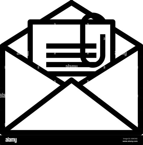 Email Attachment Symbol Black And White Stock Photos Images Alamy