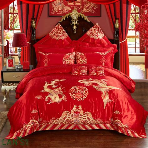 2016 Luxury Jacquard Satin 4pcs Bedding Sets 100 Cotton Dragon