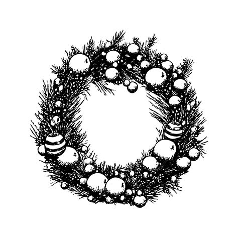 Premium Vector Hand Drawn Christmas Wreath