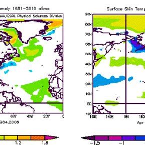 Composite Anomaly Sea Surface Temperature Sst Maps For Dry Left And