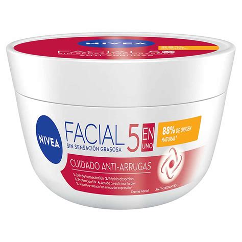 Crema Facial Hidratante Nivea Anti Edad 5 En 1 Cuidado Anti Arrugas 200