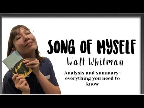 Song Of Myself By Walt Whitman Summary And Analysis YouTube